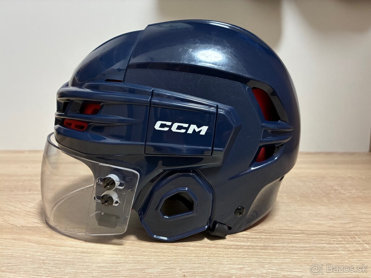 Prilba ccm tacks 70 sr L modra + polo plexi - 2