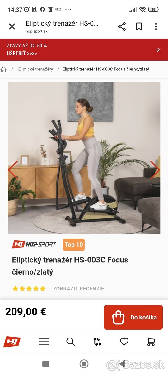 Elipticky trenažér HS-003C Focus - 2