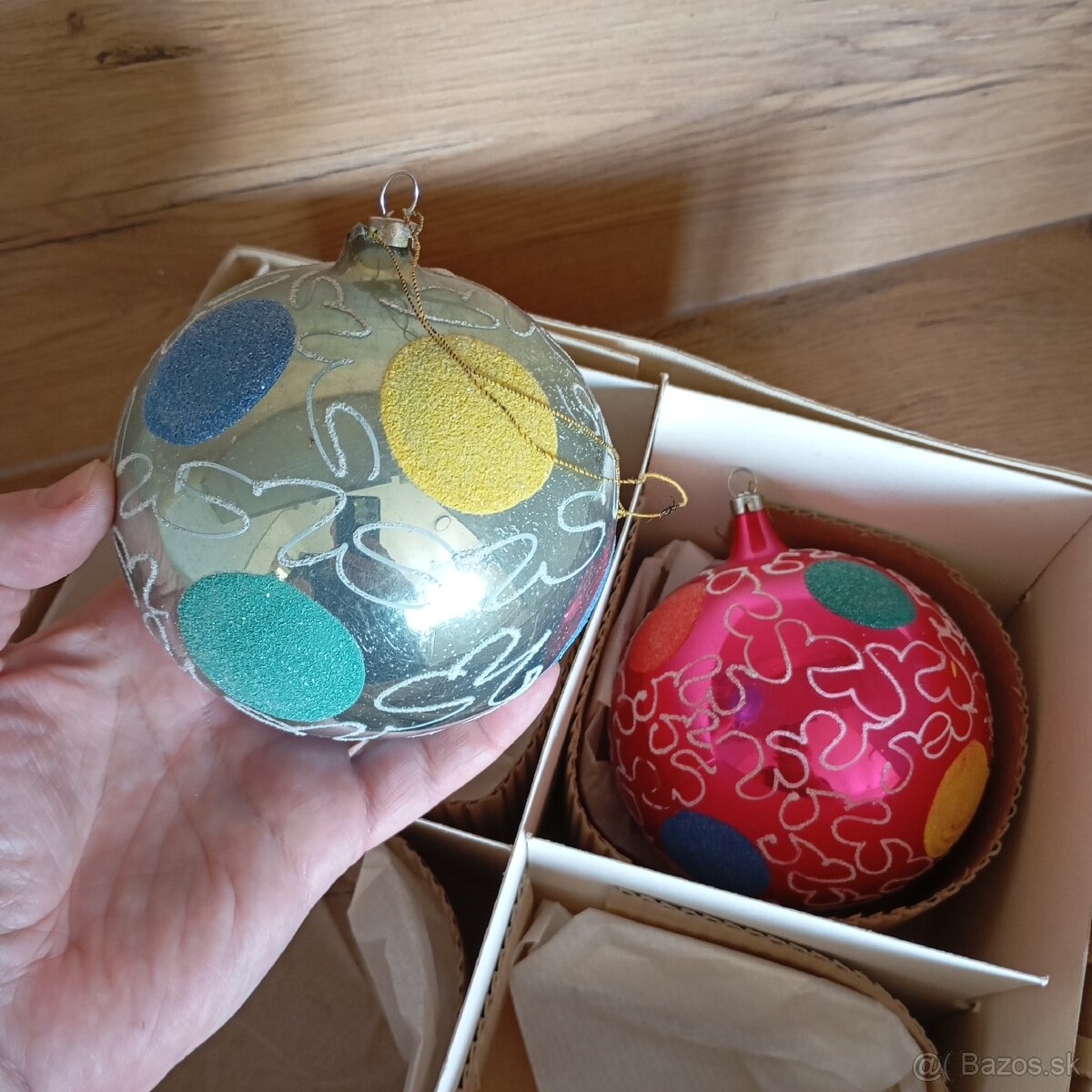 staré vianočné ozdoby, komplet 49e - 2