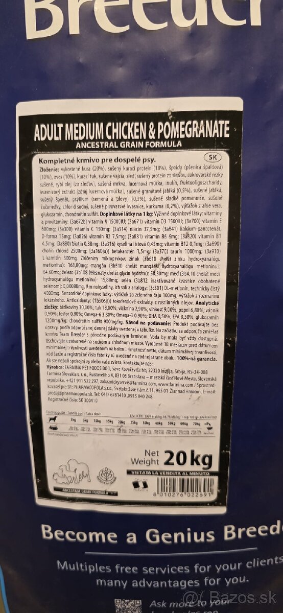 Predam krmivo , Farmina Team Breeder PRO N&D - 2