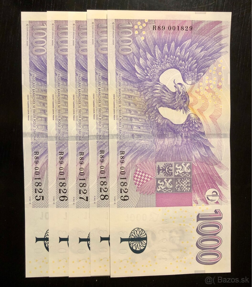Bankovka 1000 Kč,Výročná UNC - 2