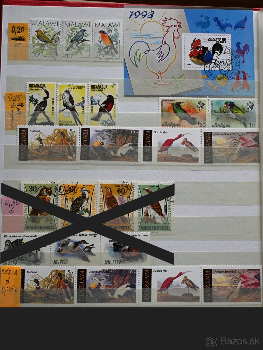 Známky - fauna - vtáctvo - série - 2