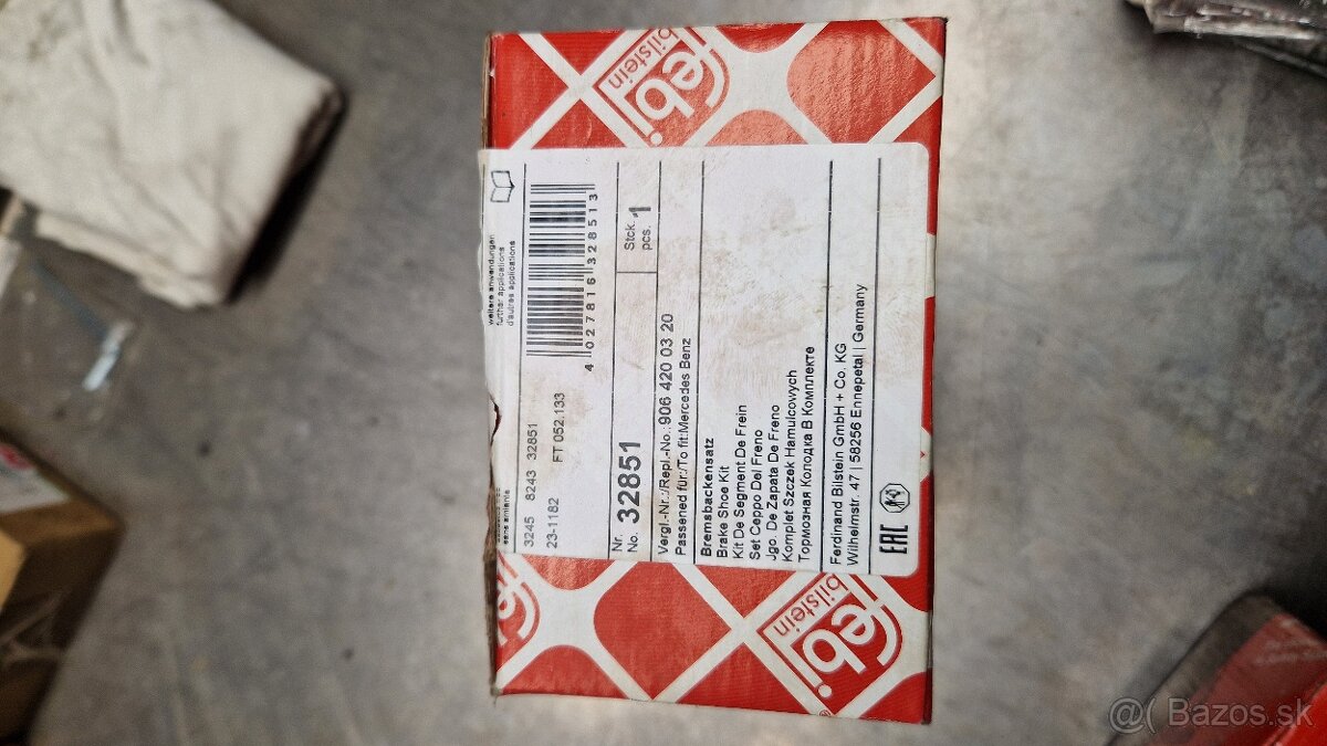 Brzdove celuste, oblozenie - 2