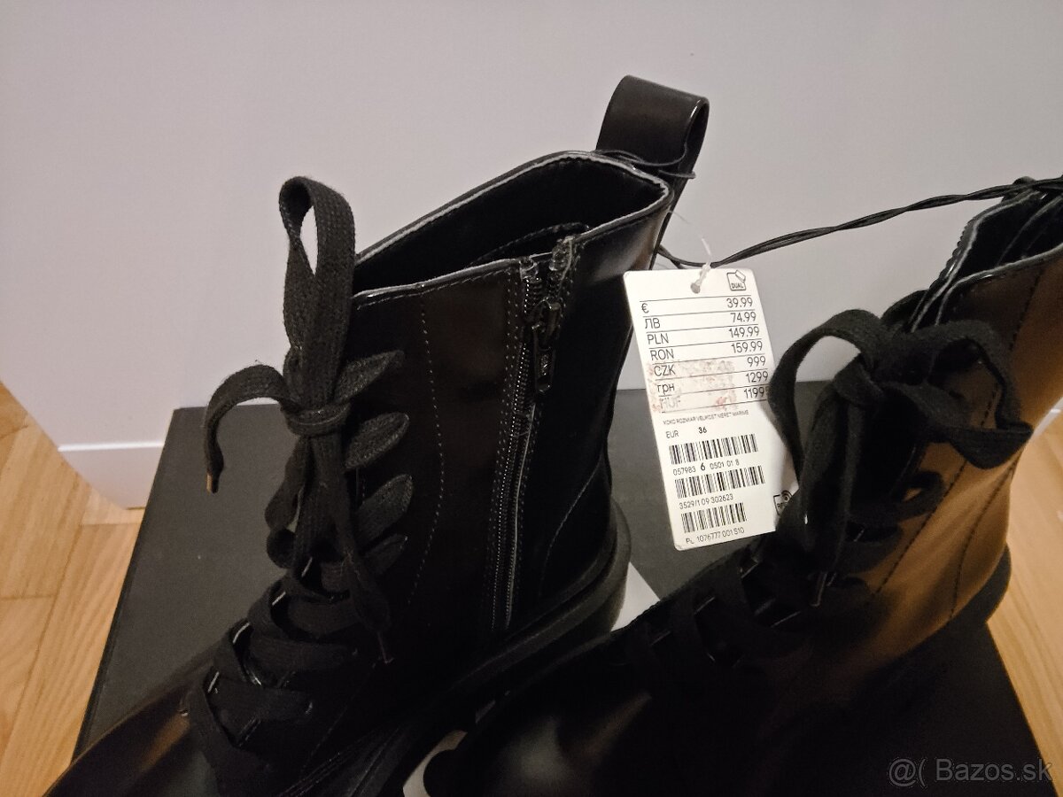 Nové nenosené Vyššie topanky na Zimu H&M č.36 - 12 Eur - 2