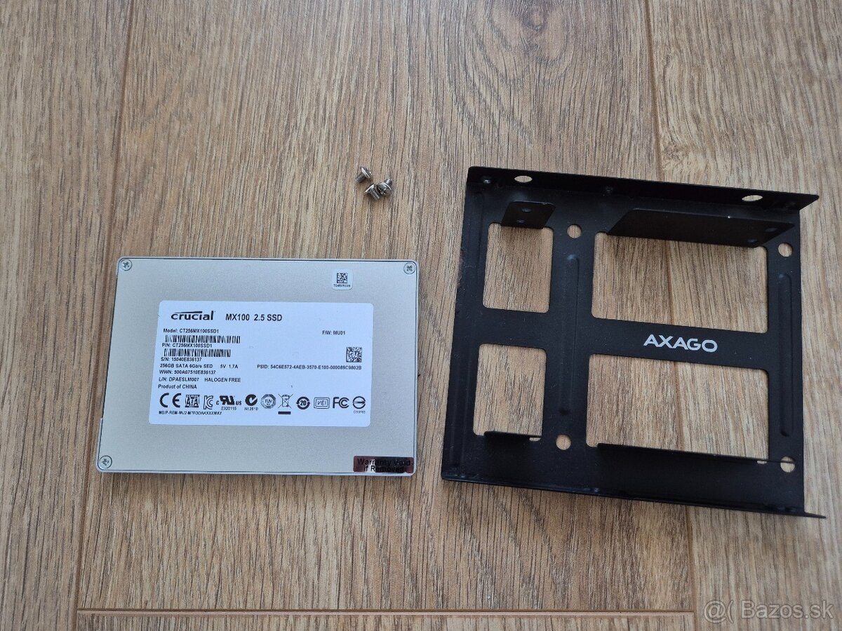 Predám 2,5" SSD disk Crucial MX100 256GB SATA 6Gb/s - 2