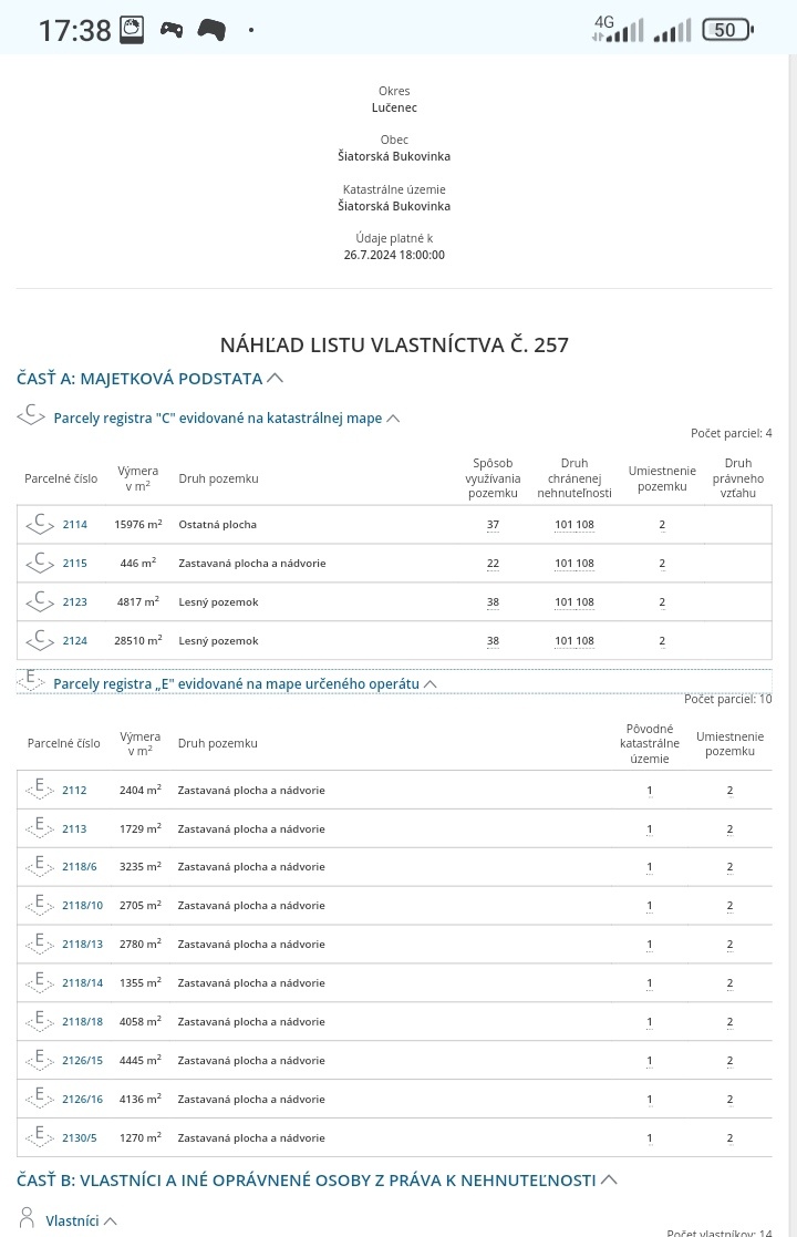 Pozemky Siatorska bukovinka - 2