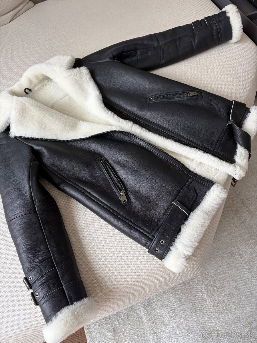 Kožená bunda a kozusinou - 2