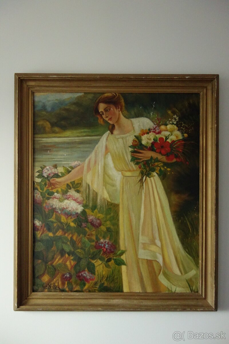 Obraz - Žena s kyticou - 2