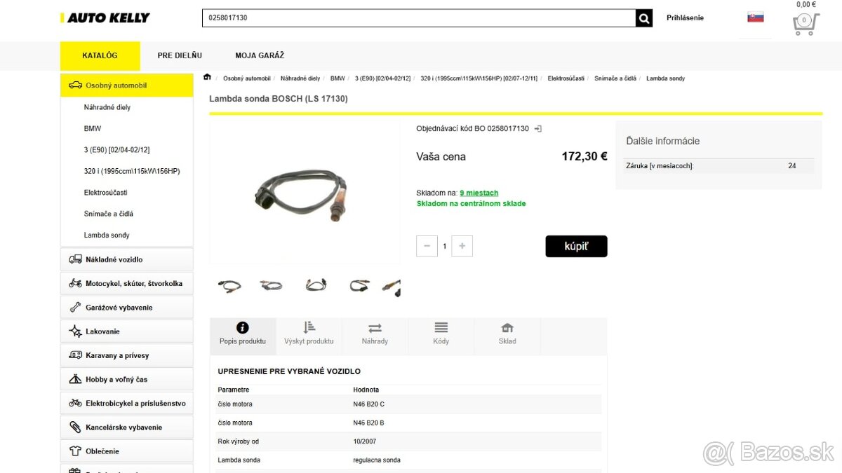 Lambda Bosch E87 E90 E91 E92 116i 118i 120i 320i 316i BMW - 2