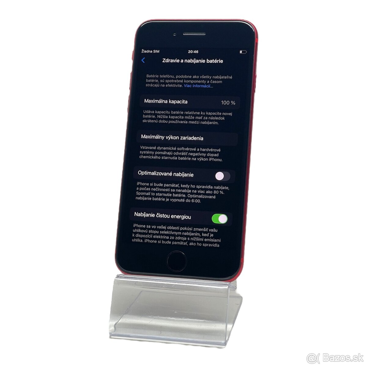 Apple iPhone SE 2020 64GB Red, 100% Zdravie batérie + ZÁRUKA - 2