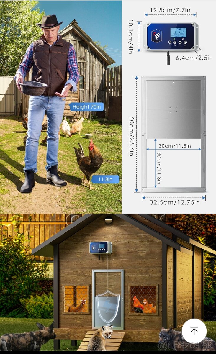 Otvárač kurína pre hydinu B2 - 2