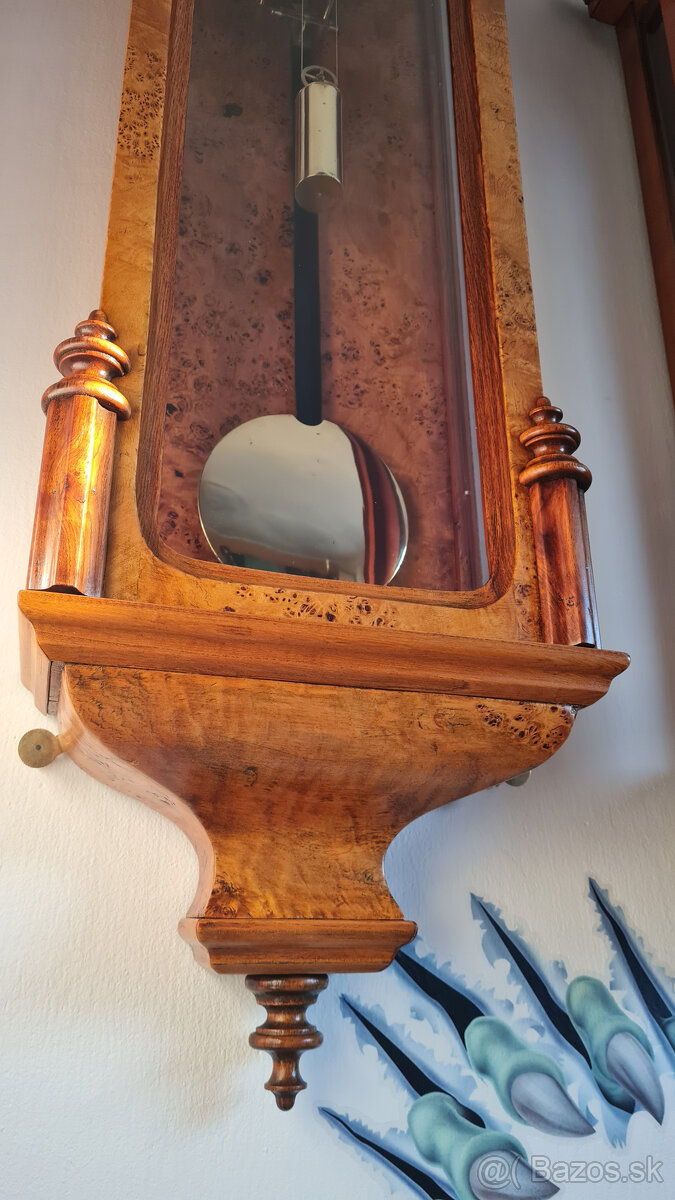 pendlové hodiny starožitné jednozávažové, tiché - 2