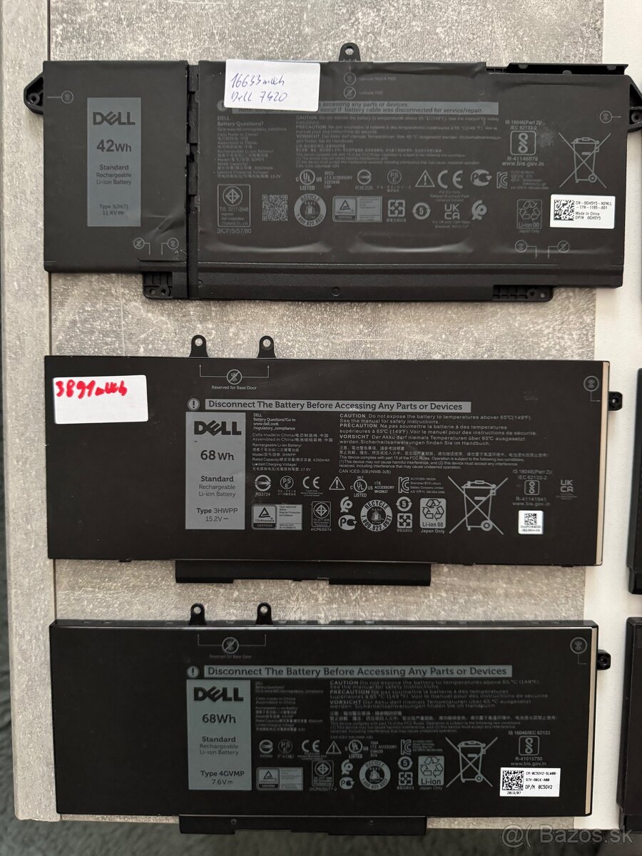 Predám batérie do notebookov – Lenovo a Dell - 2