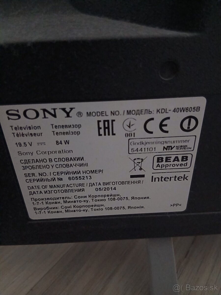 Predám led tv sony kdl40w605b - 2