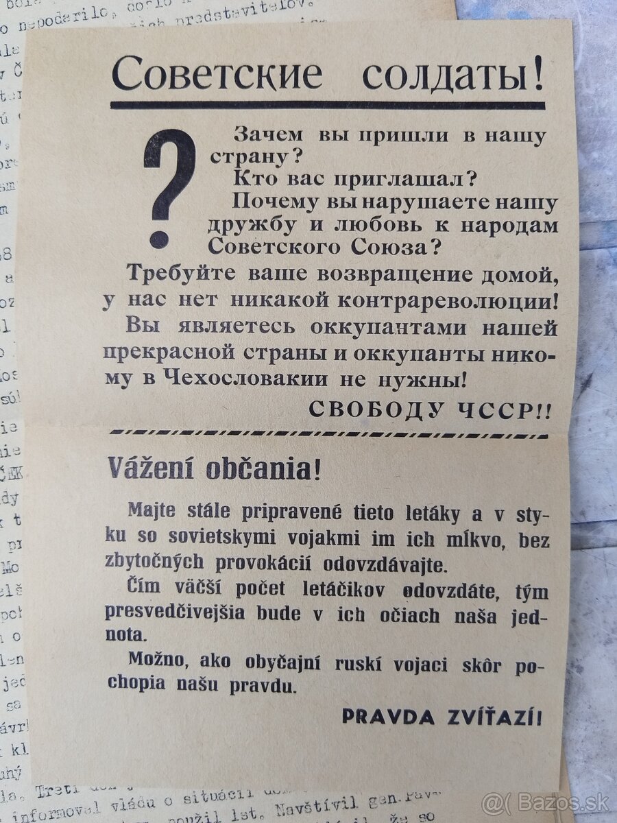 1968 dobový letáčik - 2