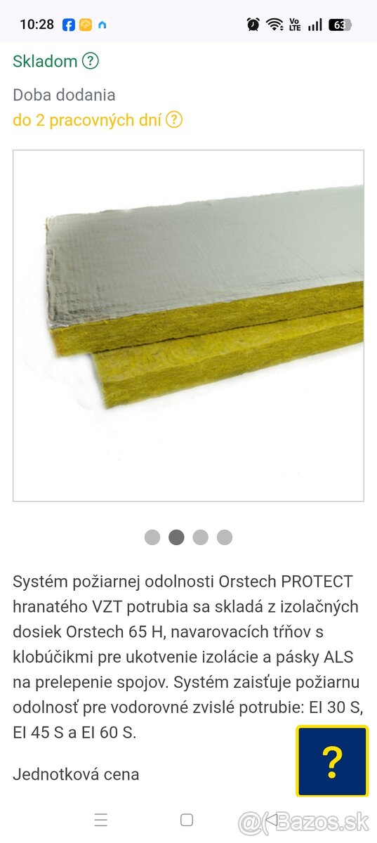 Vata protipožiarna - 2