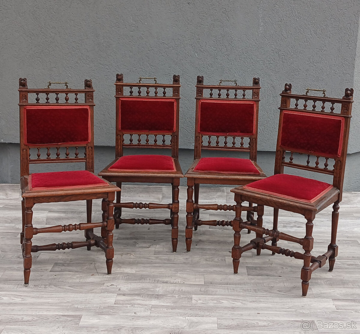 Set stoličiek – starožitné neorenesančné. - 2