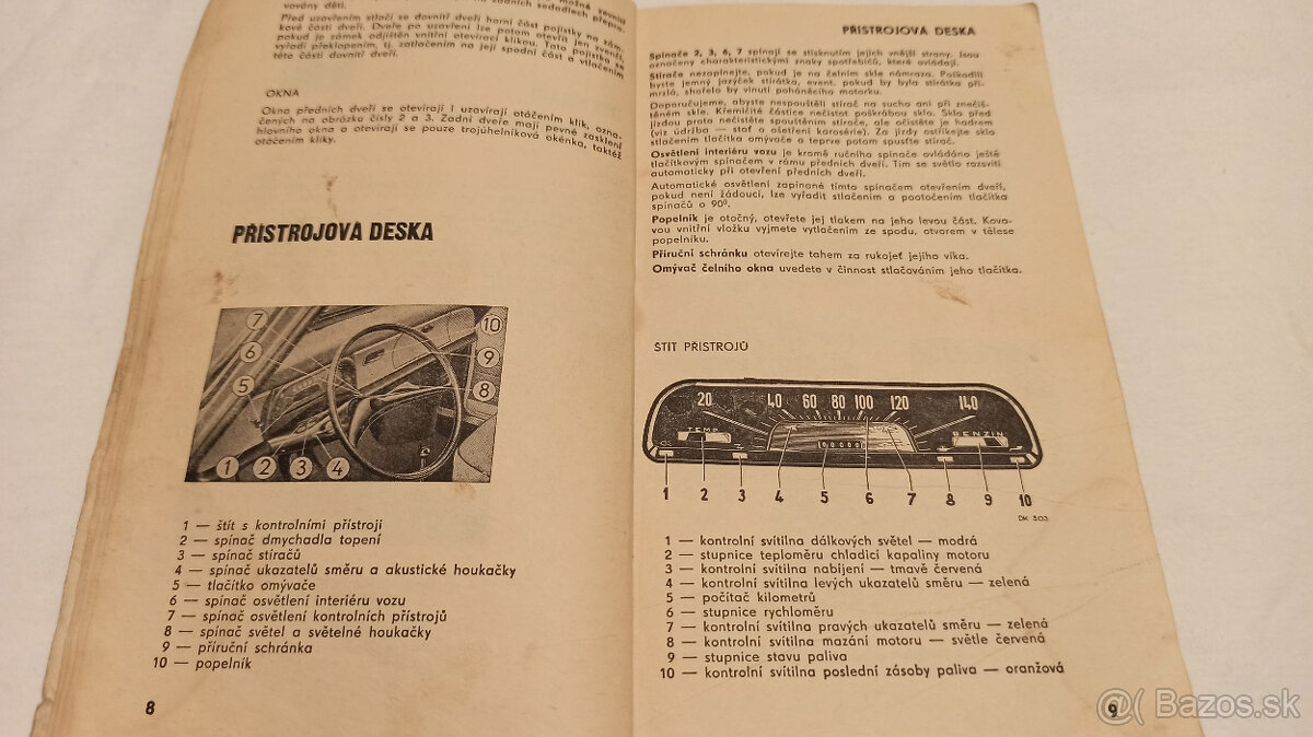 Škoda 1000 MB - návod k obsluze a údržbě příručka Š1000 - 2