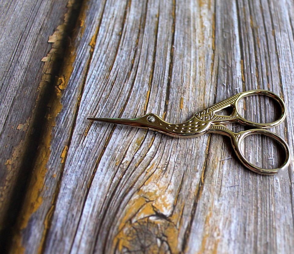 Vintage nožnice jemne zlaté - 2