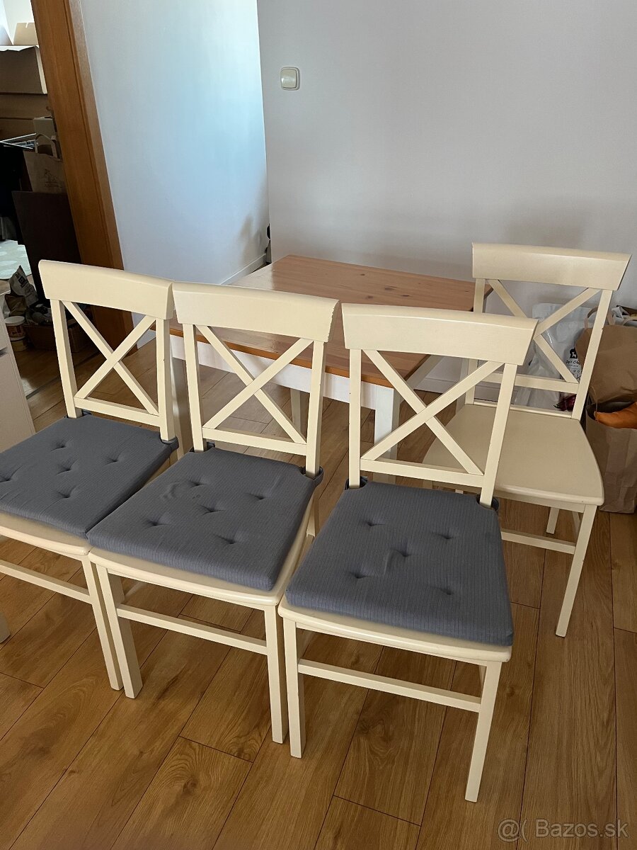 Jedalensky set Stôl + stoličky IKEA INGOLF - 2