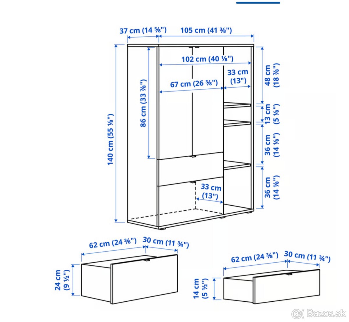 VIHALS úložný diel - IKEA - 2