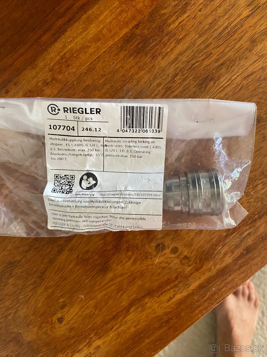 Hydraulicka rychlospojka nerezova - 2