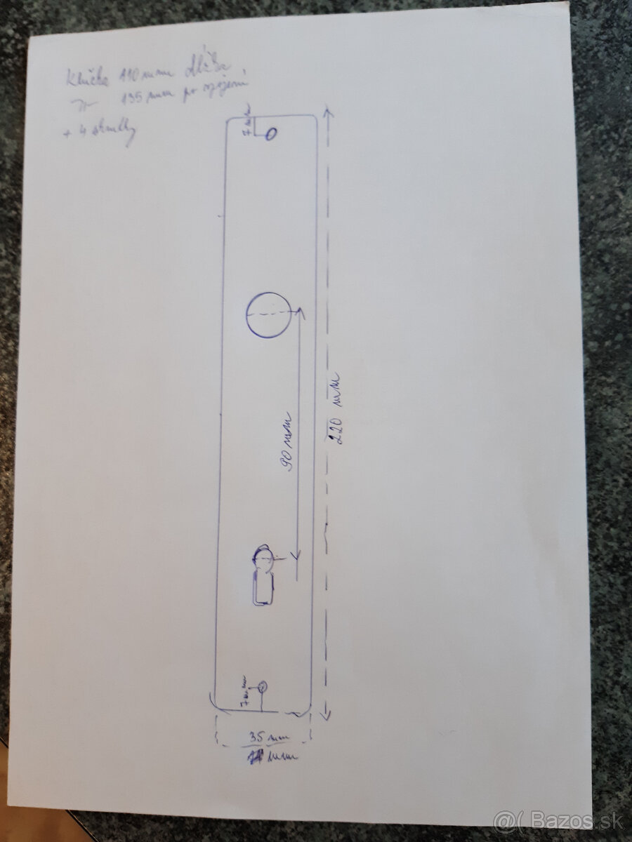 Kľučka lesklá hranatá - 3 kusy - 2