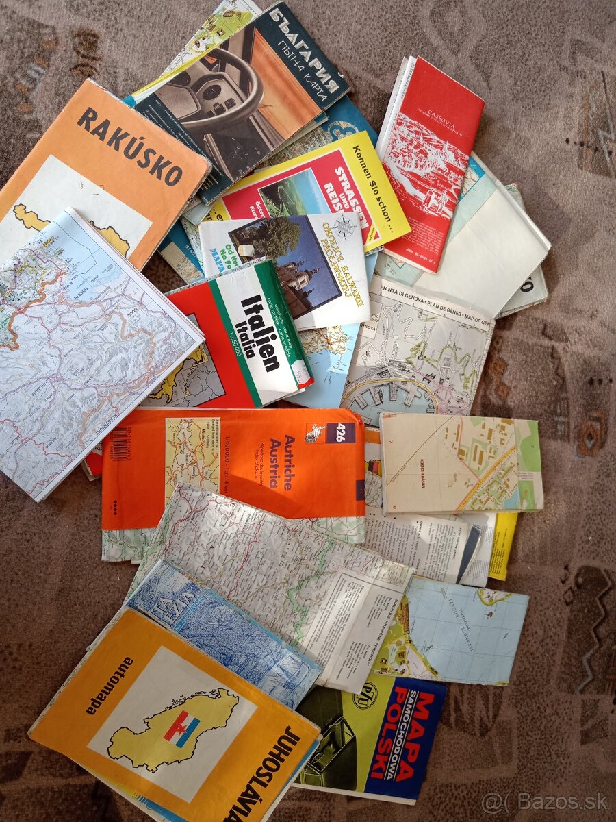 Staré mapy, košice, rakusko, praha..starožitné - 2