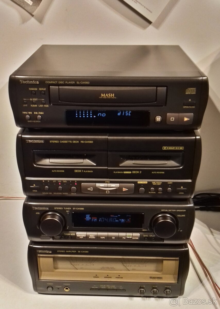 Zostava TECHNICS mini VU, tuner, zosilnovac, CD, deck = M03 - 2