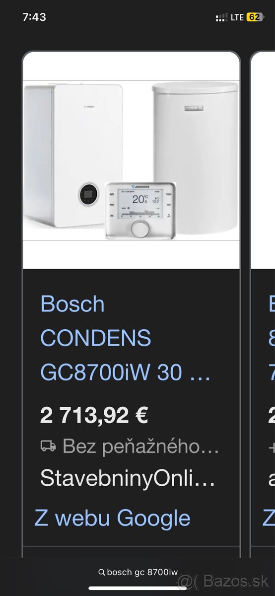 Predám kotol Bosch CONDENS GC8700iW - 2