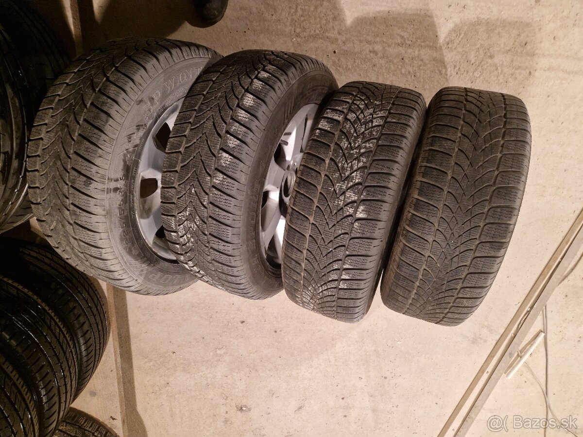 ALU disky + zimne pneu BMW E60 E61 R16 - 2