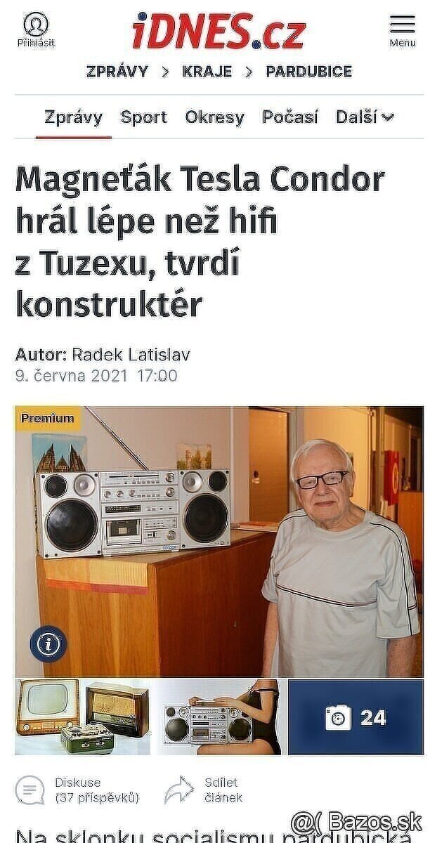 TESLA CONDOR K 304 .Prenosné Stereo Rádio 3D zvuk surround - 2