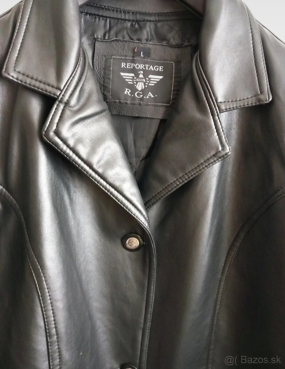 Kabát umelá koža dámsky - 2