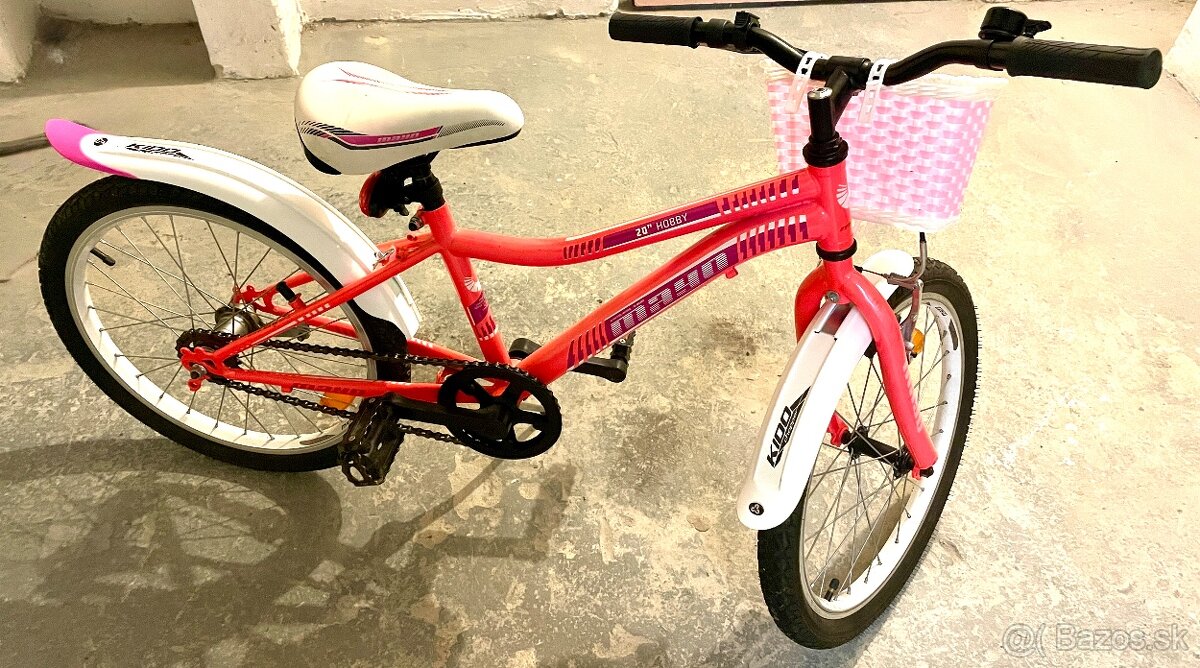 Dievčenský rúžový bicykel velkosť 20 - 2