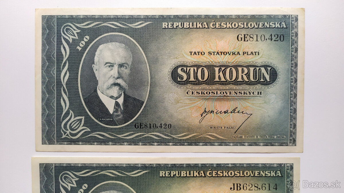 100 Kčs 1945 neperforované - 2