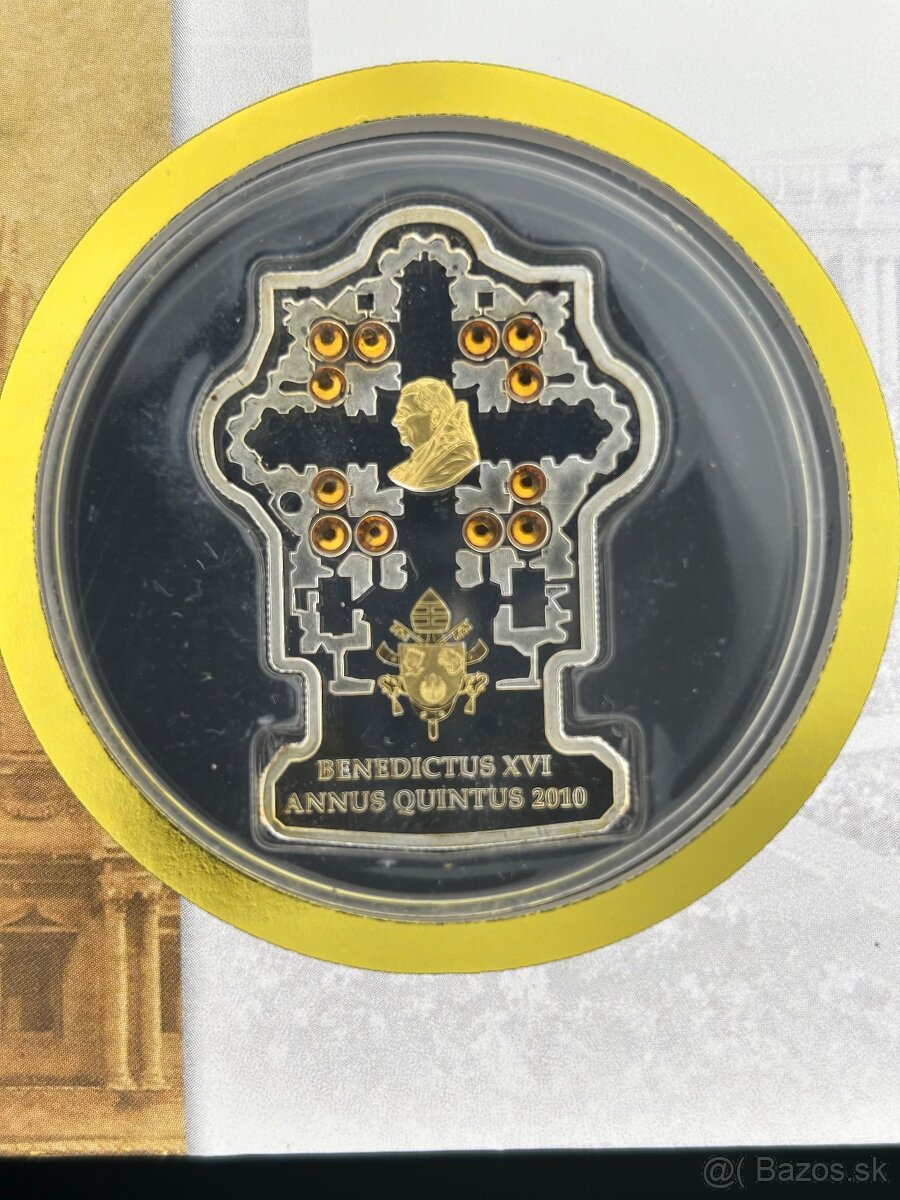 Investičné striebro minca cook Island Benedikt swarovski - 2