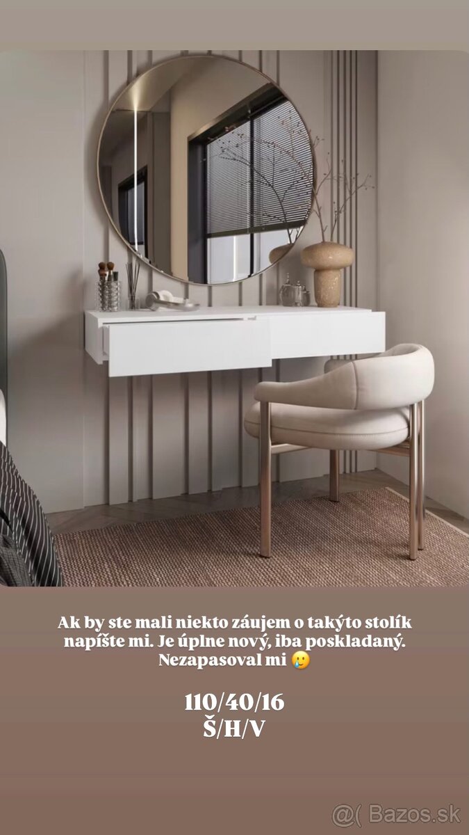 Závesný stolik/ kozmeticky stolik - 2