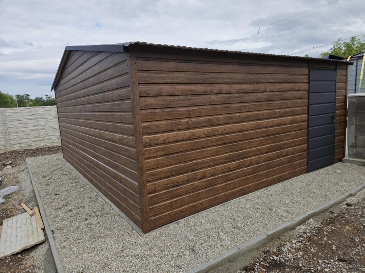 Nová plechová dvojgaraž - 2