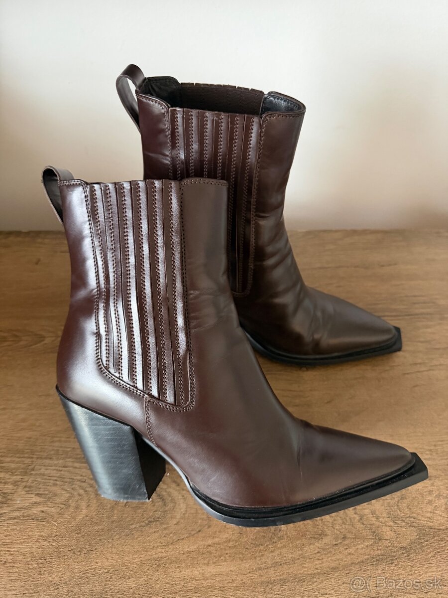 Kožené čoko čižmy veľ.39 - 2