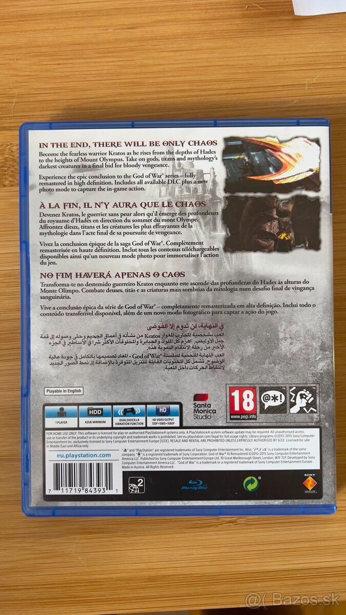 PS4 - God Of War 3 Remastered - 2