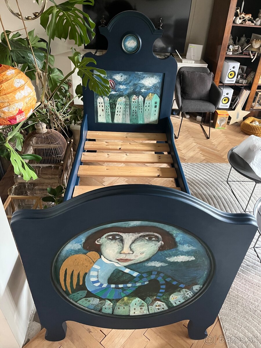 Starožitná posteľ 90x200cm - 2