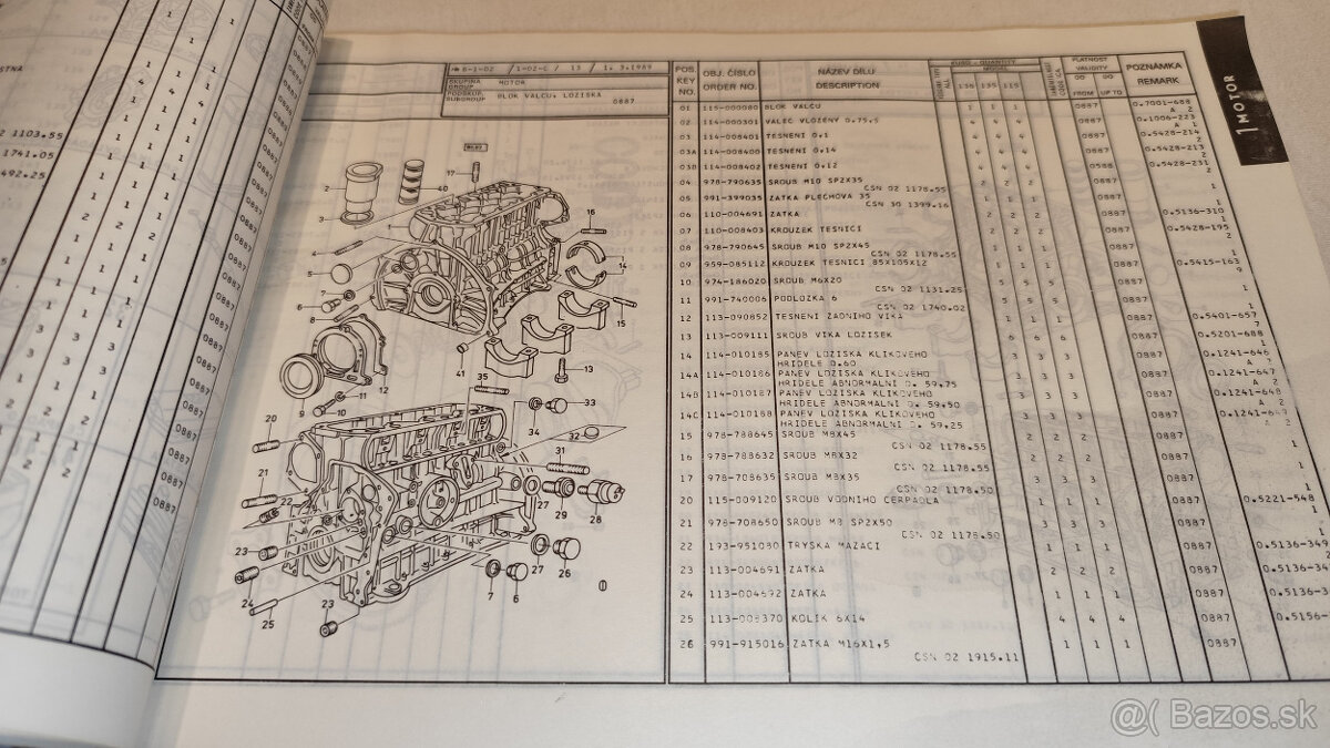 Škoda FAVORIT 115 135 136 seznam náhradních dílů - 2