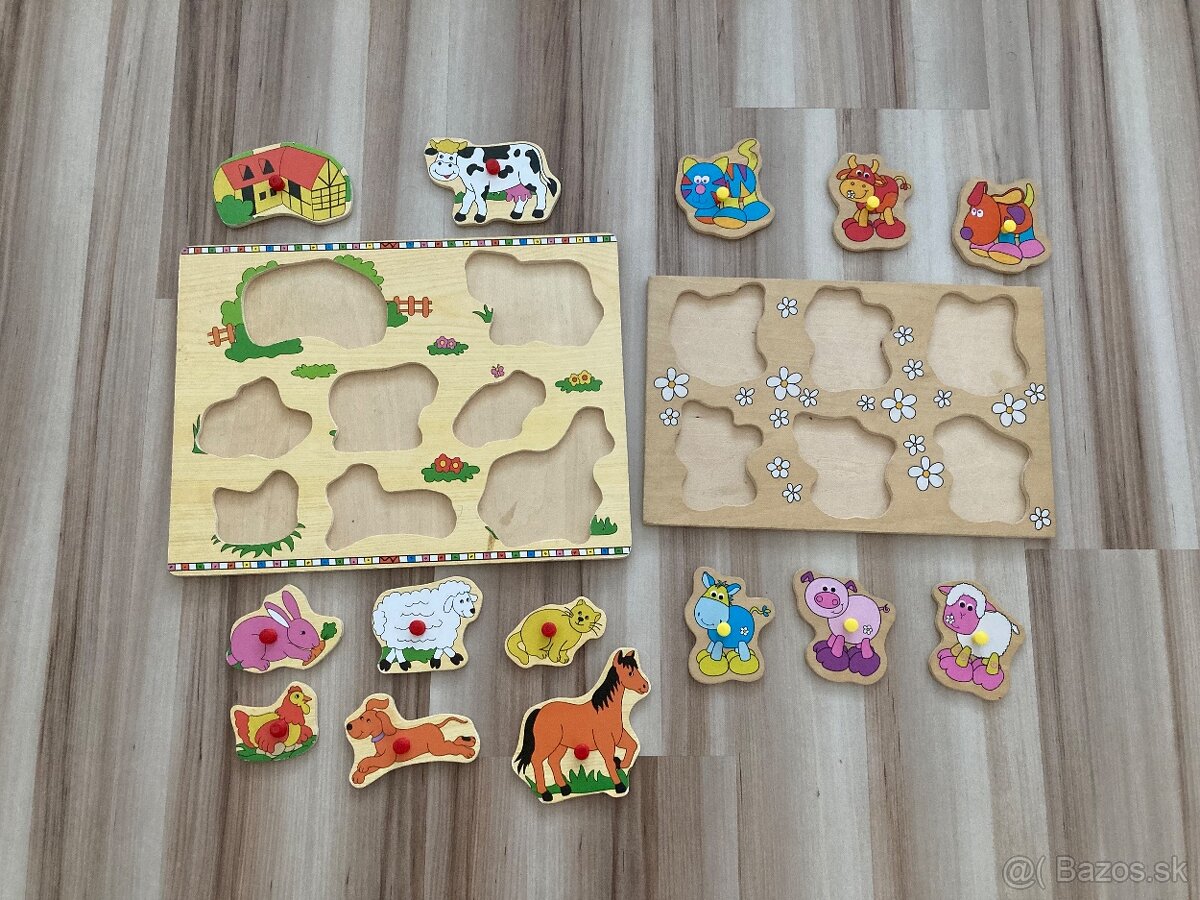 Detské drevené puzzle - 2