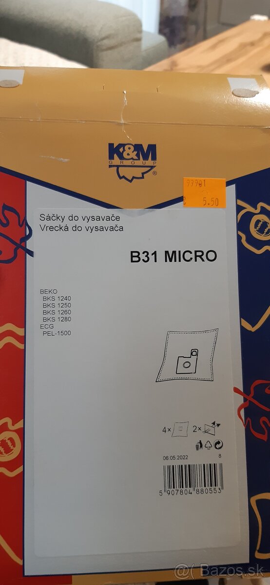 Vrecká do vysávača Beko, ECG - 2