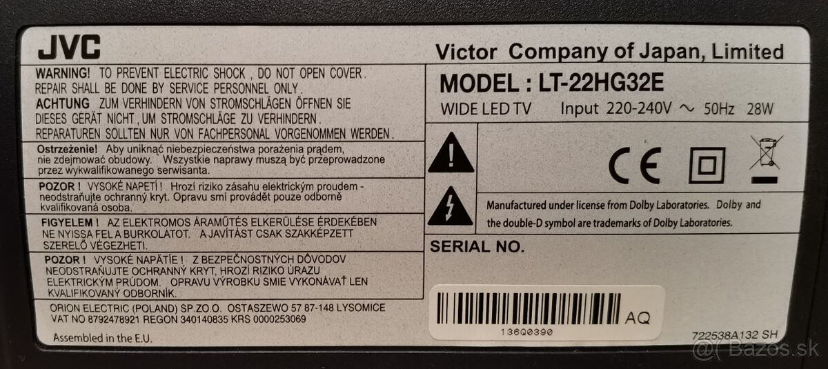 Predam Televizor TV JVC LT-22HG32E - 2