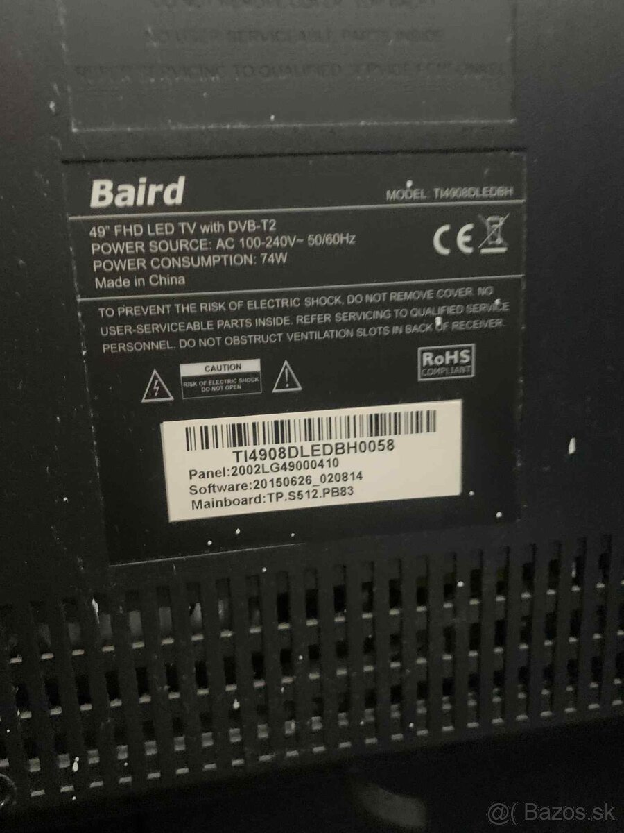 Predám LED TV Baird 49” Full HD – DVB-T2 - 2