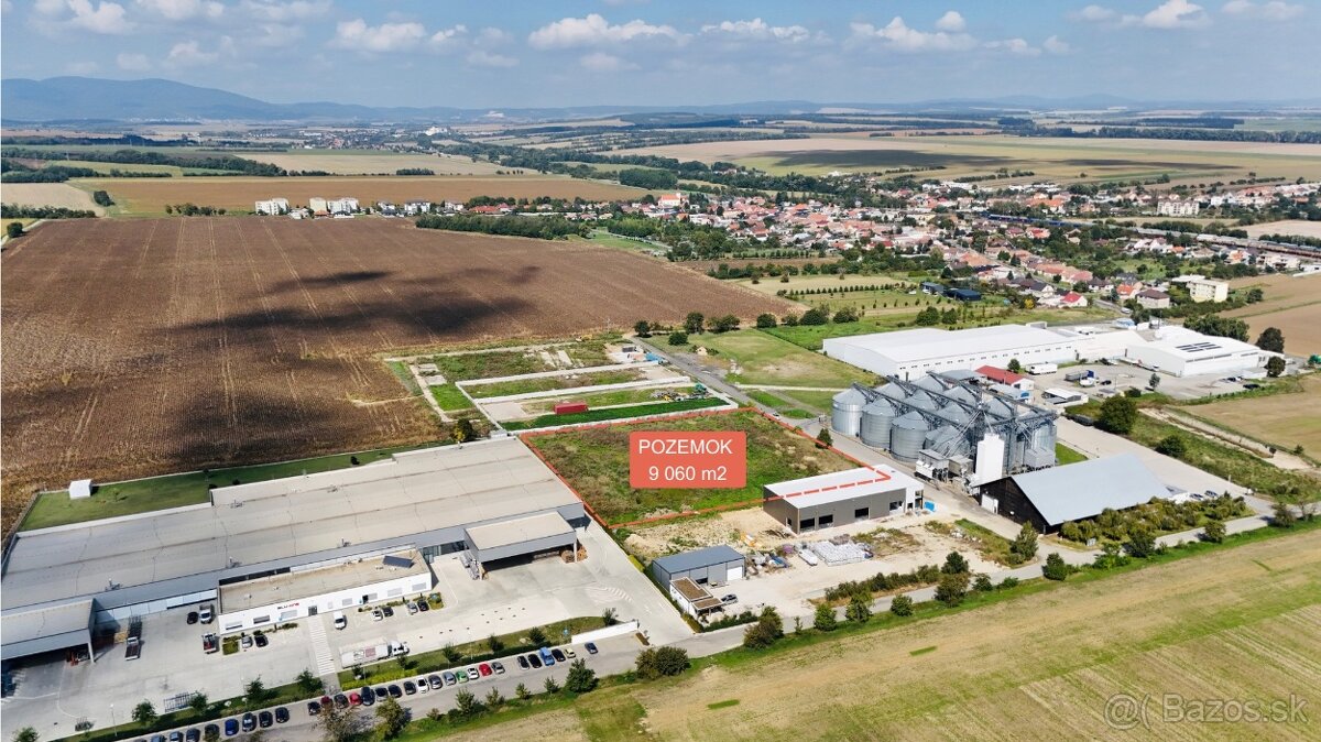 Pozemok 9060 m2 so stav. pov. na výstavbu haly v Šelpiciach - 2