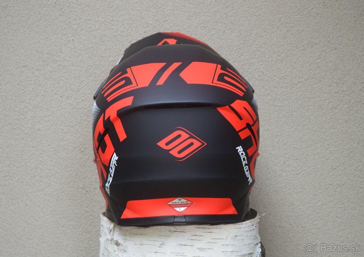 SHOT helma prilba červená matná, okuliare - 2