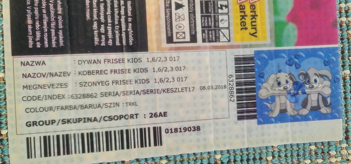 koberec vzor psik 1.6 x 2.3m - 2