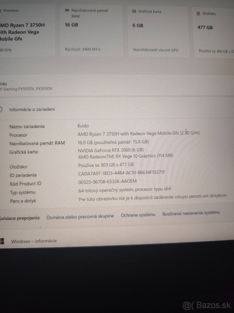 Herný notebook asus tuf gaming - 2